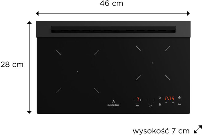 płyta gazowa szklana gaz pod szkłem Dynacook